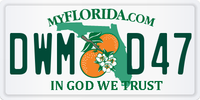 FL license plate DWMD47
