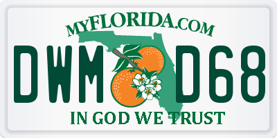 FL license plate DWMD68