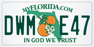 FL license plate DWME47