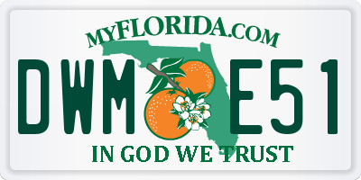 FL license plate DWME51