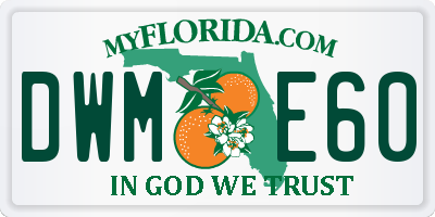 FL license plate DWME60