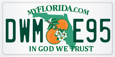 FL license plate DWME95