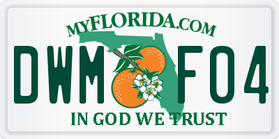 FL license plate DWMF04