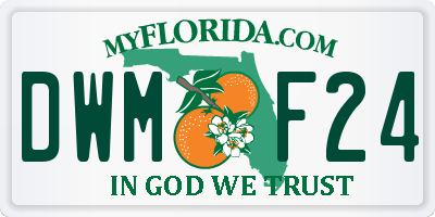FL license plate DWMF24