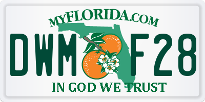 FL license plate DWMF28