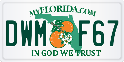 FL license plate DWMF67