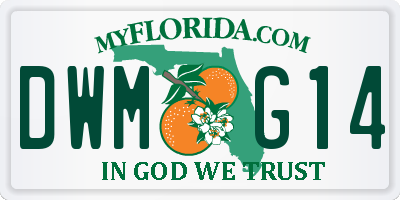FL license plate DWMG14
