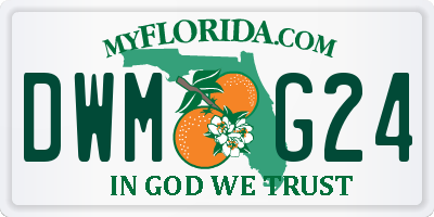 FL license plate DWMG24