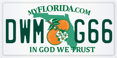 FL license plate DWMG66