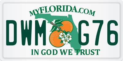FL license plate DWMG76