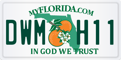 FL license plate DWMH11