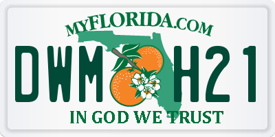 FL license plate DWMH21