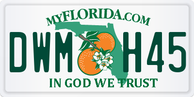 FL license plate DWMH45