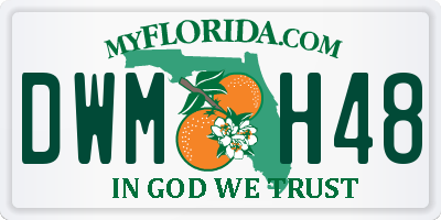 FL license plate DWMH48