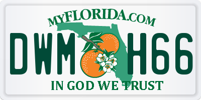 FL license plate DWMH66