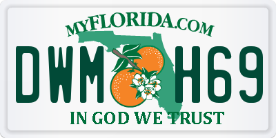 FL license plate DWMH69