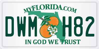 FL license plate DWMH82