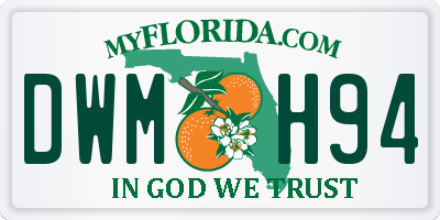 FL license plate DWMH94