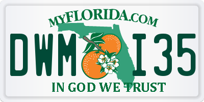 FL license plate DWMI35
