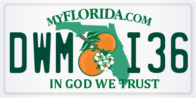 FL license plate DWMI36