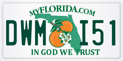 FL license plate DWMI51
