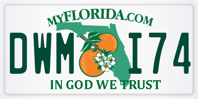 FL license plate DWMI74