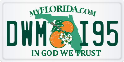 FL license plate DWMI95