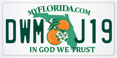 FL license plate DWMJ19