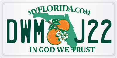 FL license plate DWMJ22