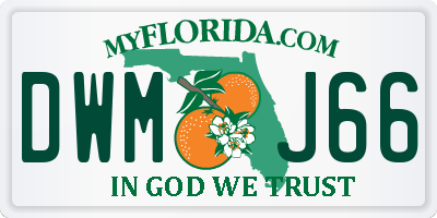 FL license plate DWMJ66