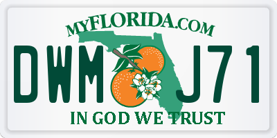 FL license plate DWMJ71
