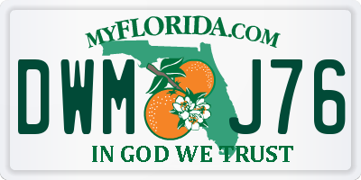 FL license plate DWMJ76