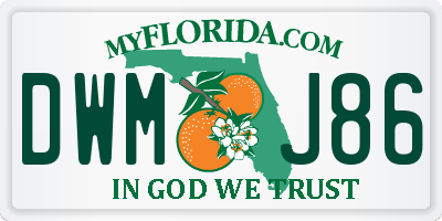 FL license plate DWMJ86