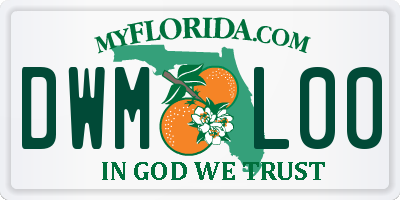 FL license plate DWML00