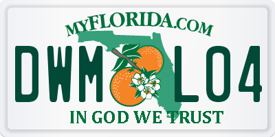 FL license plate DWML04