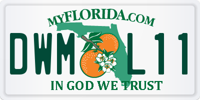 FL license plate DWML11