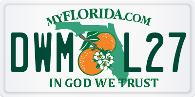 FL license plate DWML27