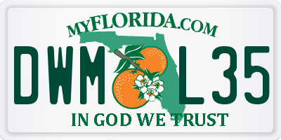 FL license plate DWML35