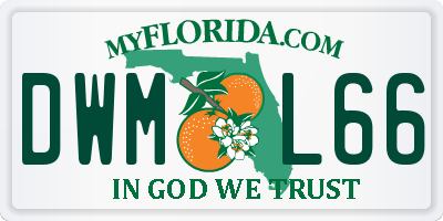 FL license plate DWML66