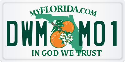 FL license plate DWMM01