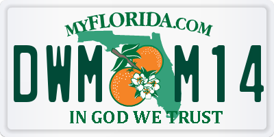 FL license plate DWMM14