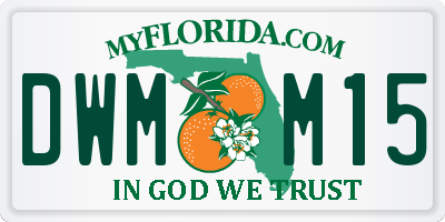 FL license plate DWMM15