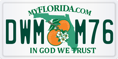 FL license plate DWMM76
