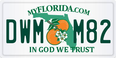 FL license plate DWMM82
