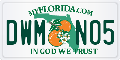 FL license plate DWMN05
