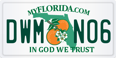 FL license plate DWMN06