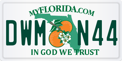 FL license plate DWMN44