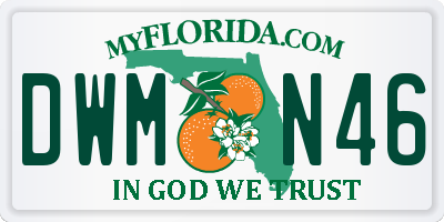 FL license plate DWMN46