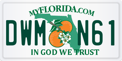 FL license plate DWMN61