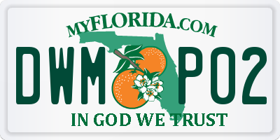 FL license plate DWMP02